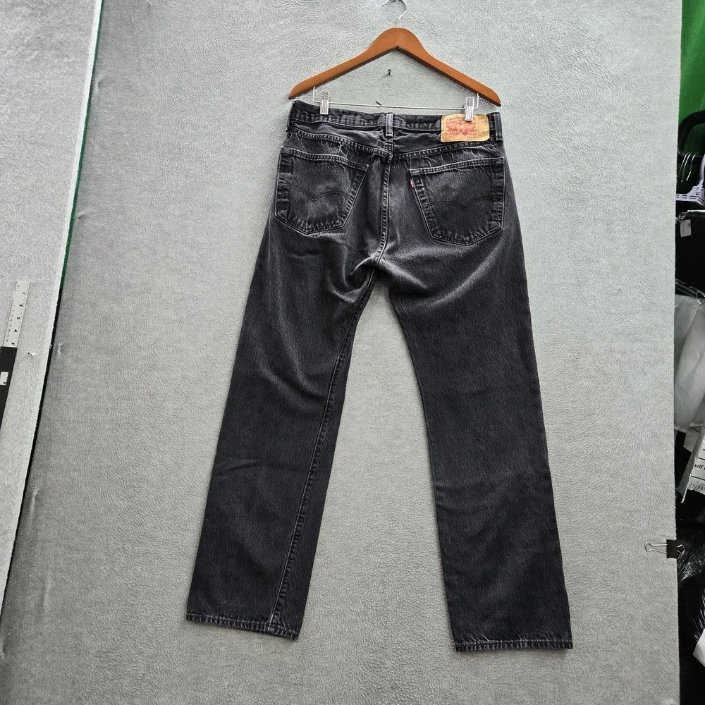 Levi's 501 Men Jeans 36X32 Black Denim Original Fit Straight Leg 29